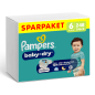 Preview: Vorderseite einer Packung Pampers Baby Dry Größe 6.